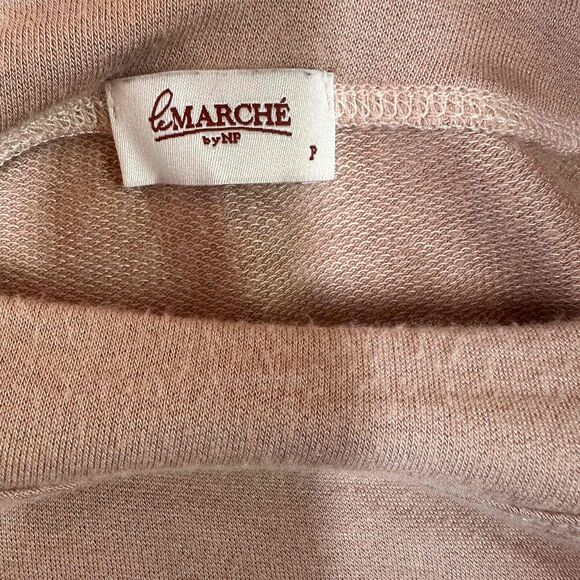 LeMarche By Naked Princess Pink Long Sleeve Tie Detail Sweater Size Petite - Picture 5 of 6